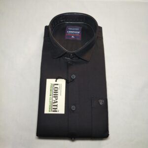 Premium Twill Solid Shirt for Man (Black)