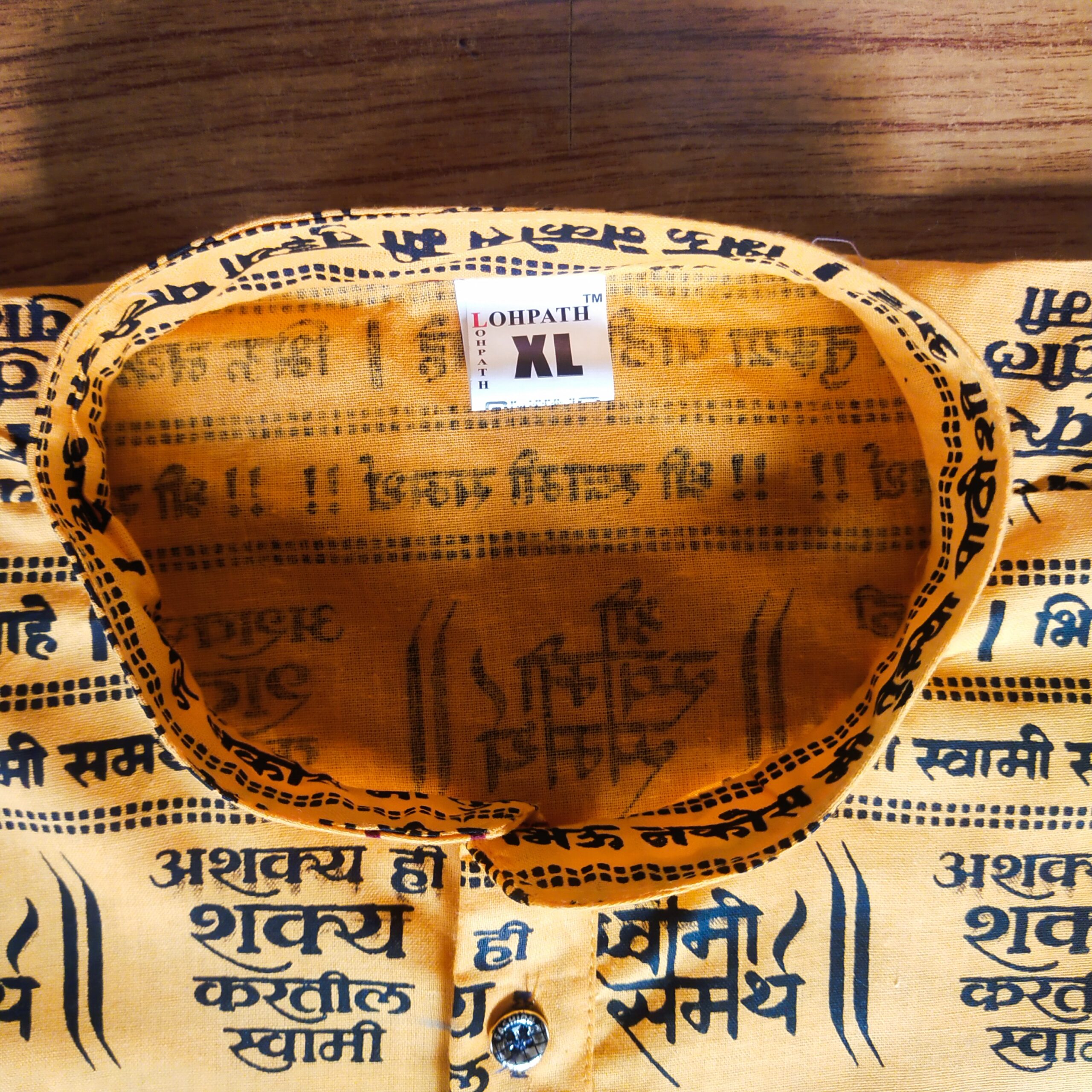 Swami Samarth Kurta Long Cotton Printed - Image 4