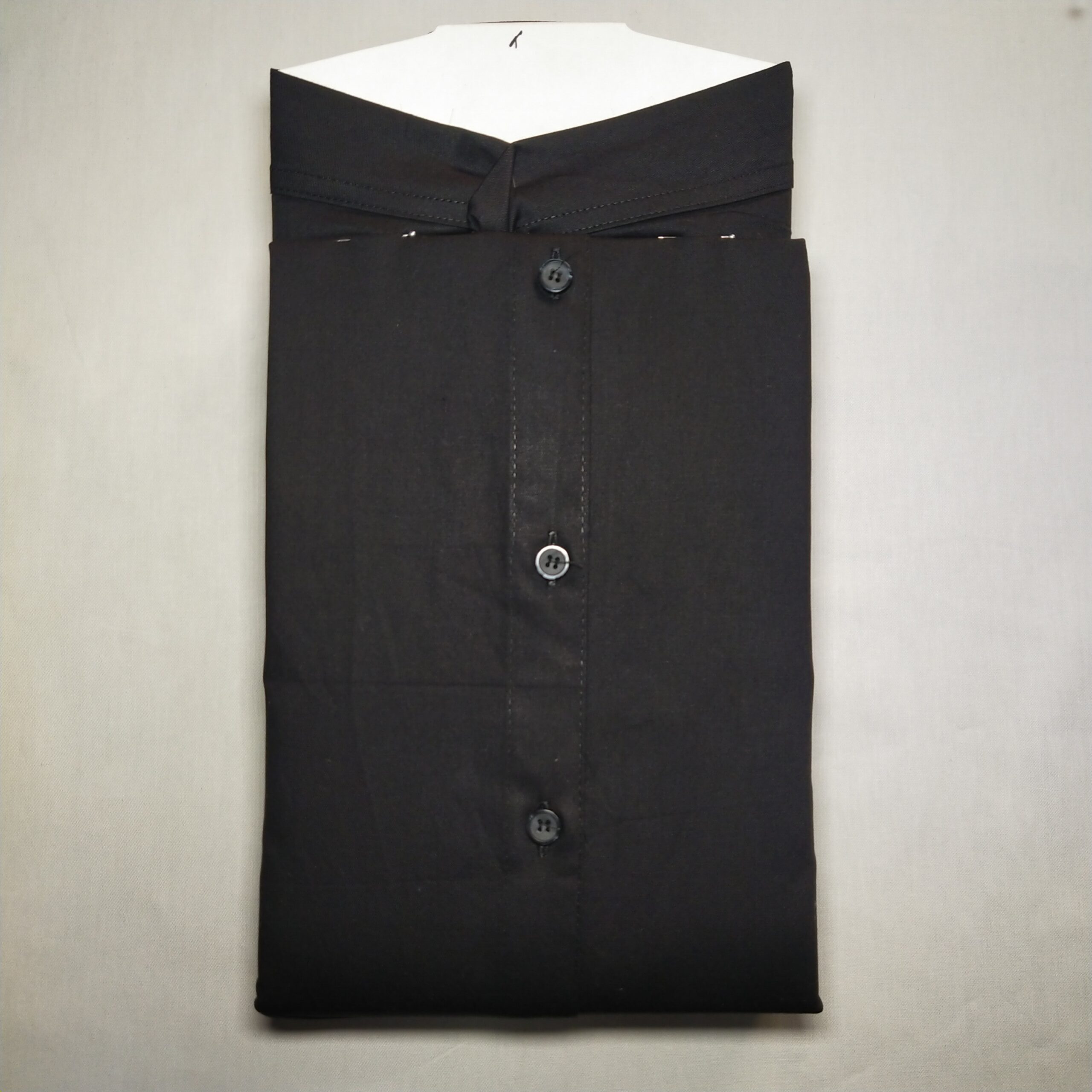 Premium Twill Solid Shirt for Man (Black) - Image 2