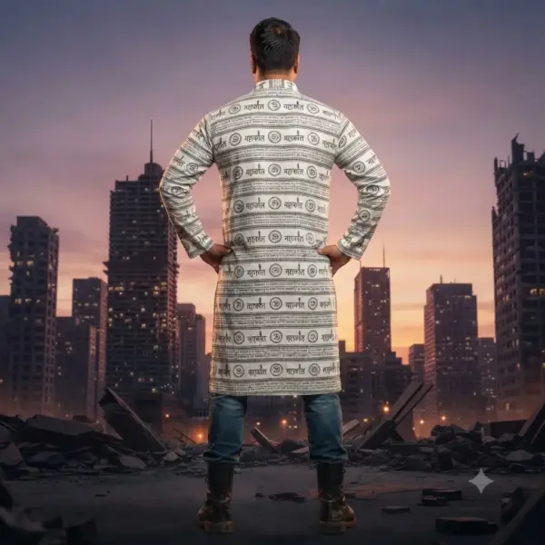 mahakal printed kurta for men