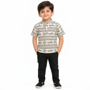 LOHPATH Kids Mahakal Cotton Kurta for Boys