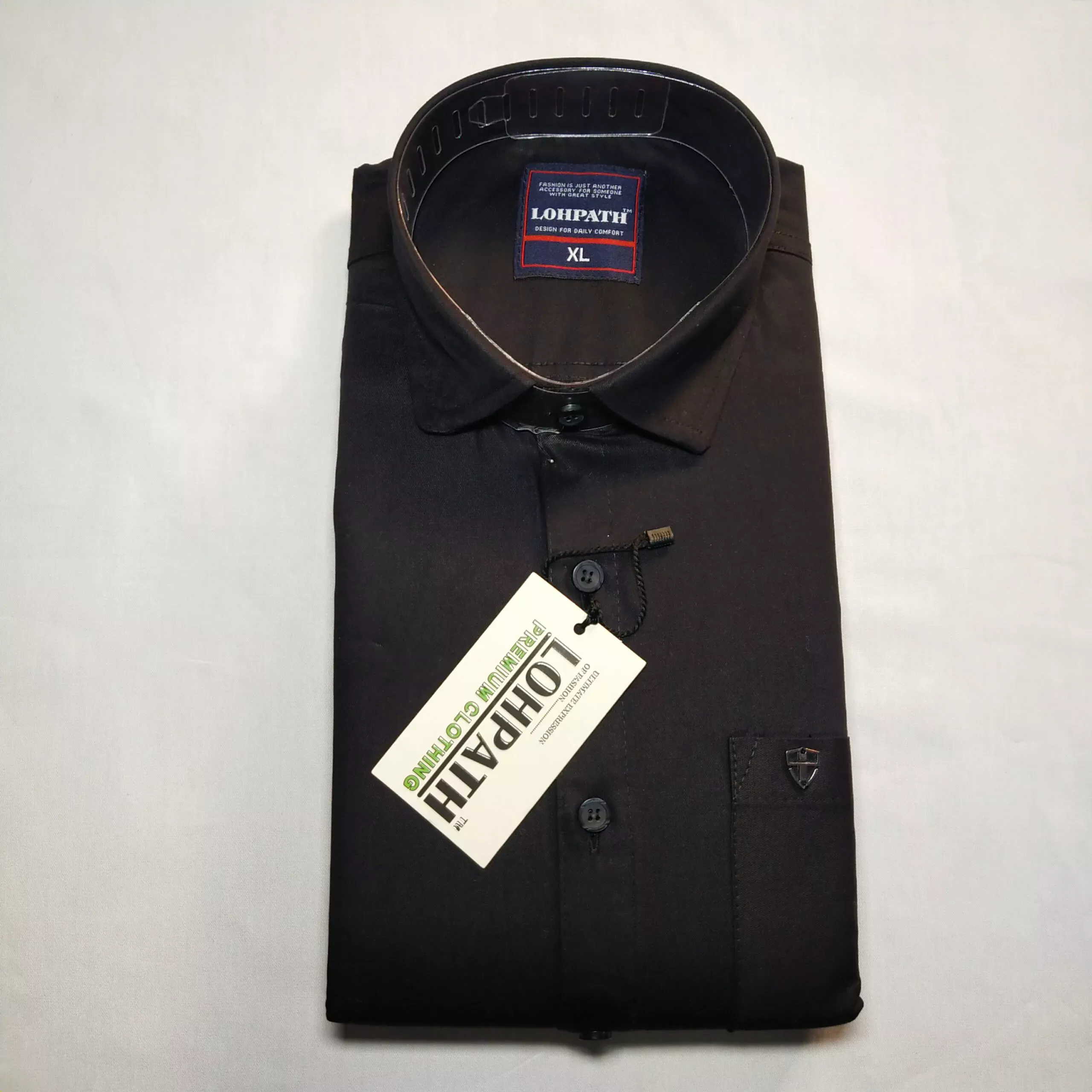 Men Premium White Twill Cotton Shirt Regular Fit