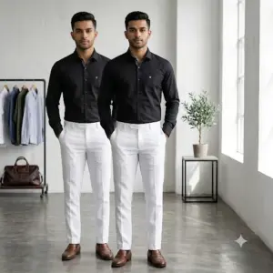 Black Casual Shirt Pack of 2 by Lohpath